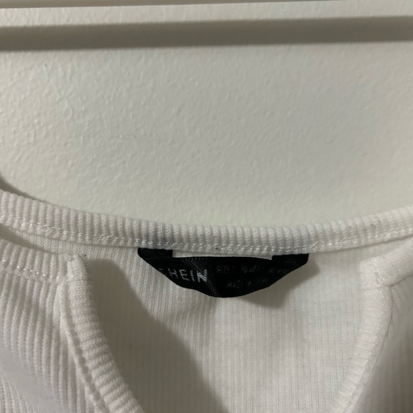 Shein White  Button Up Cropped Tank Top - Picture 3 of 3